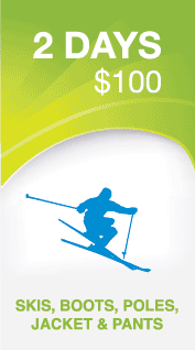 2 day ski hie $100